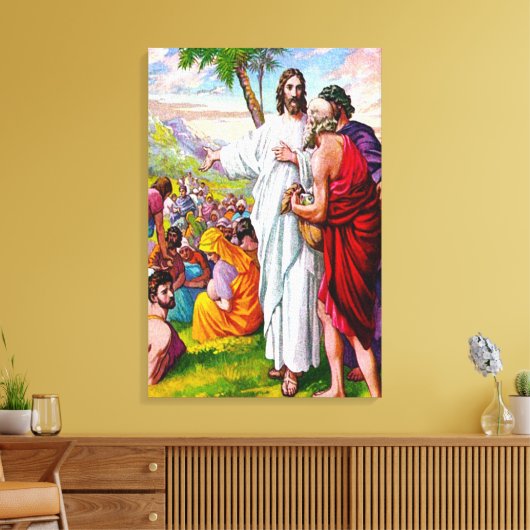 Matthew 14:13-21 Jesus Füttre 5000 Männer Leinwand (Insitu (Wohnzimmer))