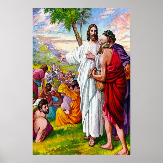 Matthew 14:13-21 Jesus Füttre 5000 Männer Poster (Vorne)