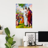 Matthew 14:13-21 Jesus Füttre 5000 Männer Poster (Heimbüro)