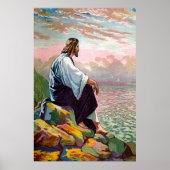 Matthew 14:22-23 Jesus Prays von sich Poster (Vorne)