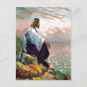 Matthew 14:22-23 Jesus Prays von sich selbst Postk Postkarte (Vorderseite)