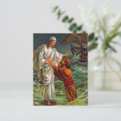 Matthew 14:28-33 Herr, Rett mir Postkarte (Stehend Vorderseite)