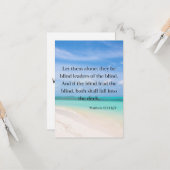 Matthew 15:14 KJV Bible Verse Pic Flat Gruß Karte (Vorderseite/Rückseite Beispiel)