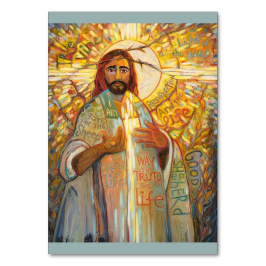 Matthew 16 Bible Verse Prayer Card Tischnummer (Vorderseite)