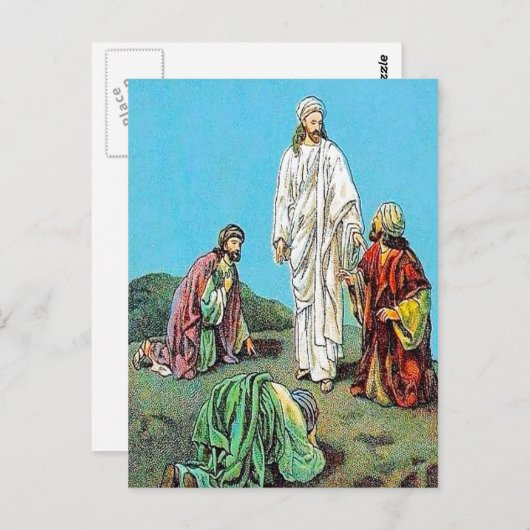 Matthew 17:1-9 Das ist meine geliebte Son-Postkart Postkarte (Vorne/Hinten)