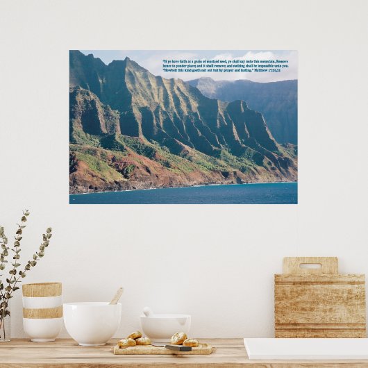 Matthew 17:20,21 poster (Küche)