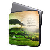 Matthew 17:20 Bergsteigen Bibel Vers Sonnenunterga Laptopschutzhülle (Vorderseite Links)