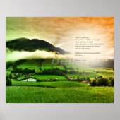 Matthew 17:20 Bergsteigen Bibel Vers Sonnenunterga Poster (Vorne)