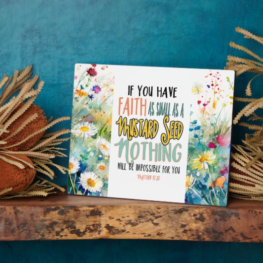 Matthew 17:20 Der Glaube als Senf-Bibelverse Fotoplatte (Seite)