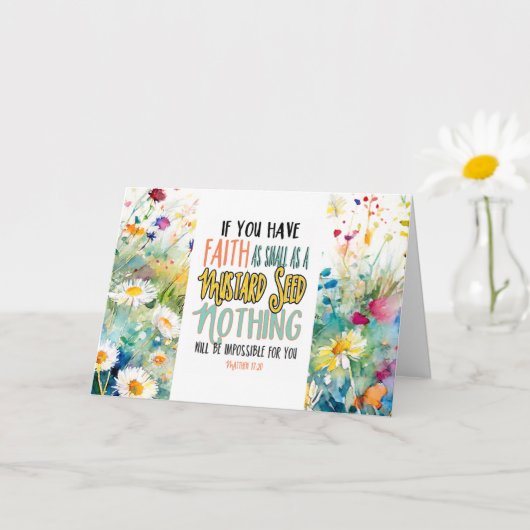 Matthew 17:20 Der Glaube als Senf-Bibelverse Karte (Kleine Pflanze)