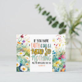 Matthew 17:20 Der Glaube als Senf-Bibelverse Postkarte