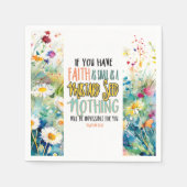 Matthew 17:20 Der Glaube als Senf-Bibelverse Serviette (Vorderseite)