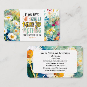 Matthew 17:20 Der Glaube als Senf-Bibelverse Visitenkarte