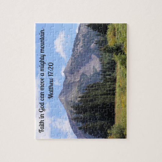 Matthew 17:20 Der Glaube an Gott kann einen mächti Puzzle (Vertikal)