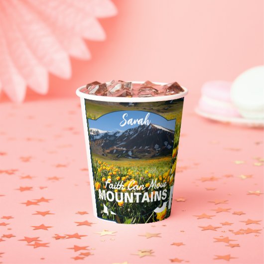 Matthew 17:20 Der Glaube kann Berge nach Maß beweg Pappbecher (Insitu)