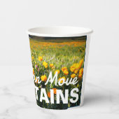 Matthew 17:20 Der Glaube kann Berge nach Maß beweg Pappbecher (Rückseite)