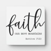 Matthew 17:20 Faith Bible Verse Bauernhof Zeichen Fotoplatte (Vorderseite)