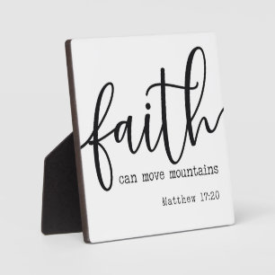 Matthew 17:20 Faith Bible Verse Bauernhof Zeichen Fotoplatte