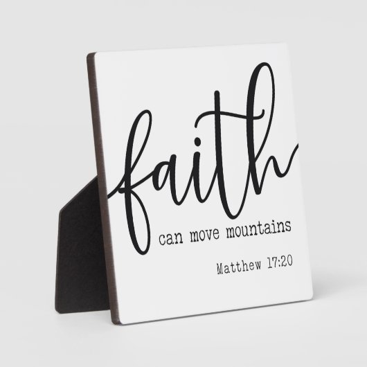 Matthew 17:20 Faith Bible Verse Bauernhof Zeichen Fotoplatte (Vorderseite)