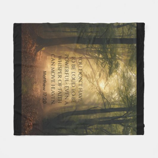 Matthew 17:20 fleecedecke (Vorderseite (Horizontal))