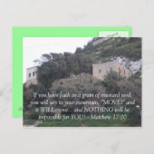 Matthew 17:20 postkarte (Vorne/Hinten)