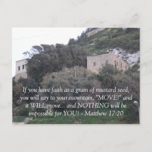 Matthew 17:20 postkarte