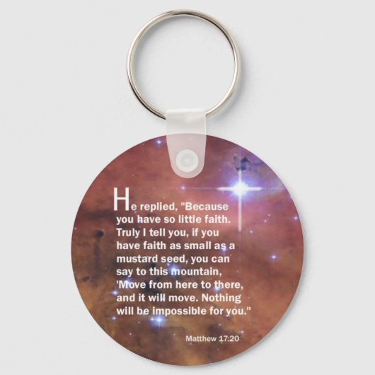 Matthew 17:20 schlüsselanhänger (Vorderseite)