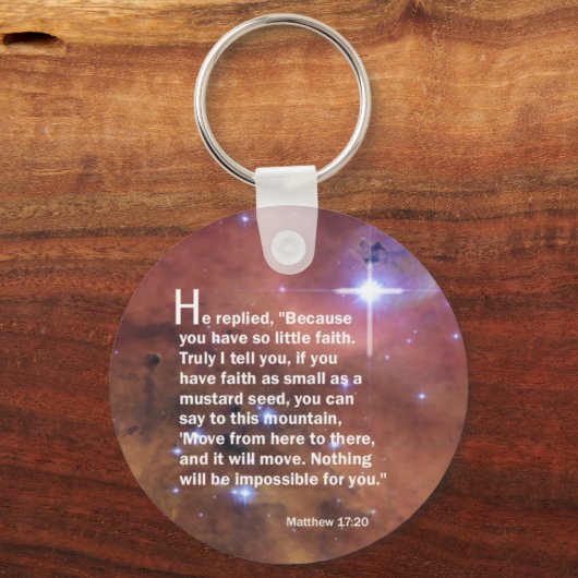 Matthew 17:20 schlüsselanhänger (Vorderseite)