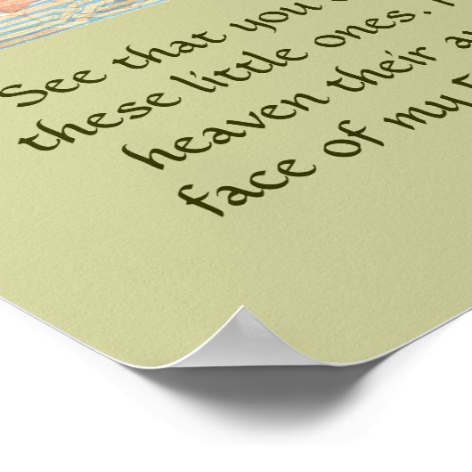 Matthew 18:10 poster (Ecke)