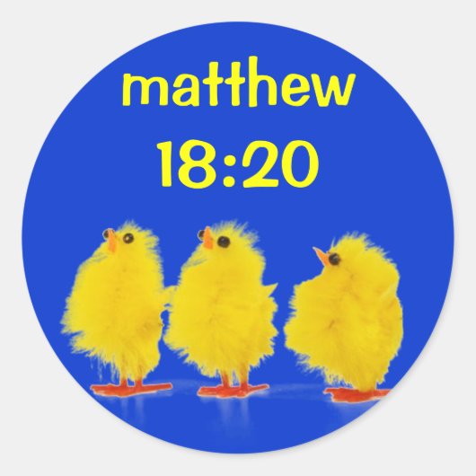 Matthew 18:20 Aufkleber (Vorderseite)