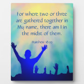 Matthew 18:20 fotoplatte (Vorderseite)