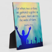 Matthew 18:20 fotoplatte (Seite)