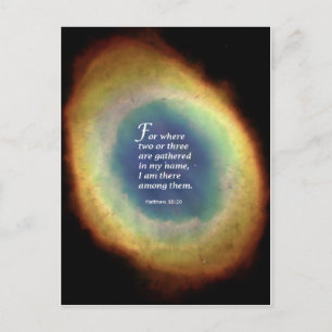 Matthew 18:20 postkarte