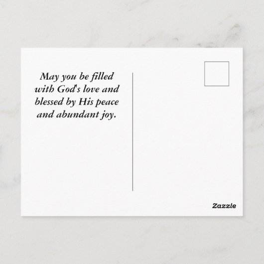 Matthew 18:20 Zwei oder Drei in meinem Namen Postkarte (Rückseite)