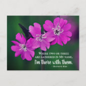 Matthew 18:20 Zwei oder Drei in meinem Namen Postkarte (Vorderseite)