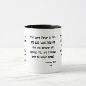 Matthew 18:21 KJV Bible Scripture Two-Tone Tasse (Zentrum)