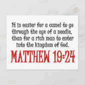 Matthew 19:24 postkarte (Vorderseite)