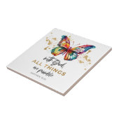 Matthew 19:26 Alle Dinge sind möglich Schmetterlin Fliese (Seite)