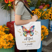 Matthew 19:26 Alle Dinge sind möglich Schmetterlin Tasche