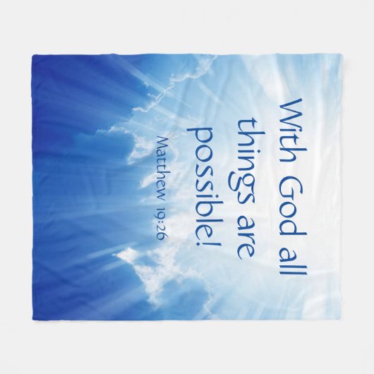 Matthew 19:26 fleecedecke (Vorderseite (Horizontal))