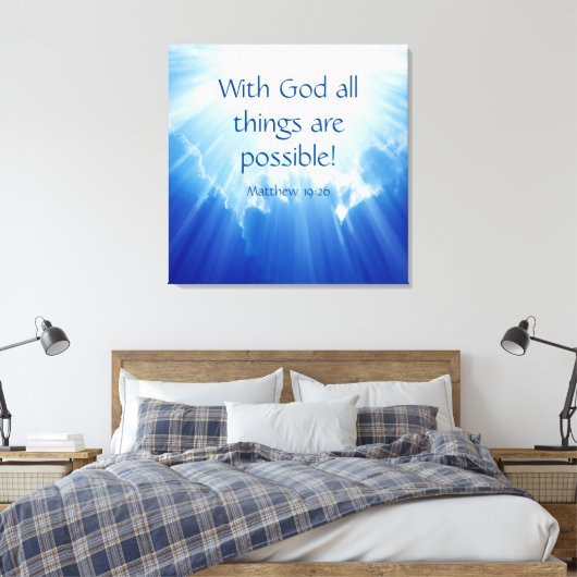 Matthew 19:26 leinwanddruck (Insitu (Schlafzimmer))