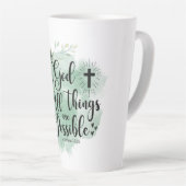 Matthew 19:26 Mit Gott alles Mögliche Leaf Milchtasse (Rechte Ecke)