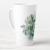 Matthew 19:26 Mit Gott alles Mögliche Leaf Milchtasse (Linke Ecke)