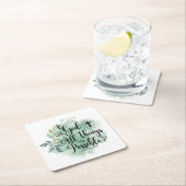 Matthew 19:26 Mit Gott alles Mögliche Leaf Rechteckiger Pappuntersetzer (Vor Ort)