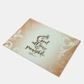 Matthew 19:26 Mit Gott ist alles möglich Fußmatte (Schrägansicht)