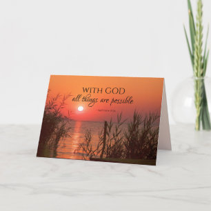 Matthew 19:26 Mit Gott ist alles möglich Karte