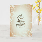 Matthew 19:26 Mit Gott ist alles möglich Karte (Gelbe Blume)