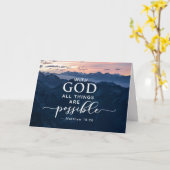 Matthew 19:26 Mit Gott ist alles möglich Karte (Gelbe Blume)