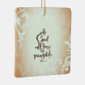 Matthew 19:26 Mit Gott ist alles möglich Keramikornament (Rechts)