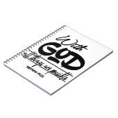 Matthew 19:26 mit Gott ist alles möglich. Notizblock (Linke Seite)